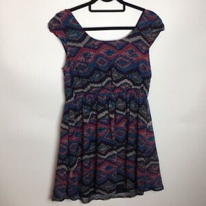 Colorful Geometric Pattern Dress